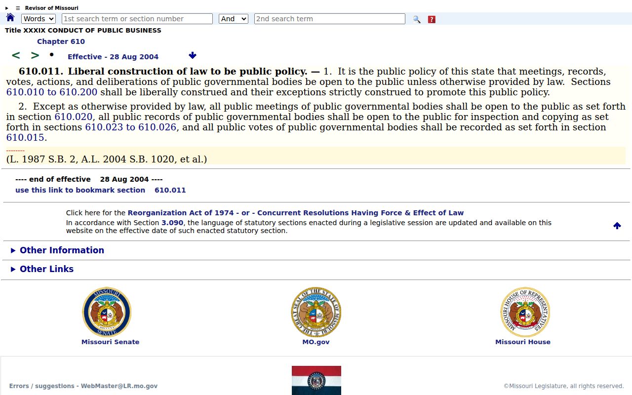 Schuyler County court records and Missouri Sunshine Law policy