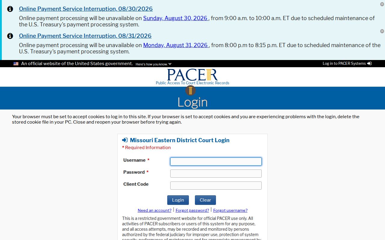 Greentop court records federal electronic filing docket login